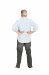 Elderly Man With Back Pain Stock Photo