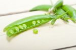 Hearthy Fresh Green Peas Stock Photo