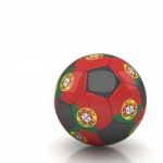 Portugal Soccer Ball Isolated White Background Stock Photo