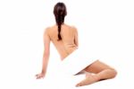 Back Pose Of An Erotic Naked Woman Stock Photo