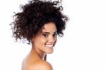 Young Beautiful Woman With Magnificent Hair Stock Photo