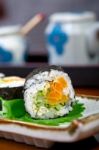 Fresh Sushi Choice Combination Assortment Selection Stock Photo