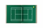 Tennis Court Drawn On Book Stock Photo