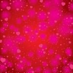 Valentine's Day On Red Background.  Valentine's Day On Red And Pinks Background Stock Photo