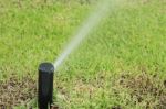 Nozzle Automatic Watering System Stock Photo