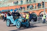 Car Just Finished London To Brighton Veteran Car Run Stock Photo