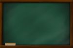 Chalkboard And Brush Stock Photo