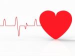 Heart Pulse Indicates Empty Space And Beat Stock Photo