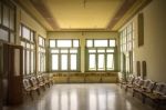 Dark Hall Room Interior Stock Photo