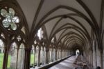 Cloisters At Salisbury Cathedral Stock Photo