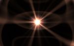 Digital Lens Flare In Center Black Background Stock Photo