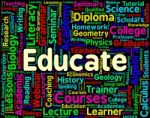 Educate Word Meaning Studying Develop And Learning Stock Photo