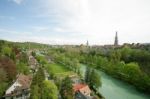 River Near City Of Bern Stock Photo