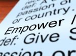 Empower Word Definition Stock Photo