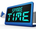 Spare Time Clock Means Leisure Or Relaxation Stock Photo