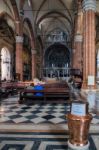 Interior View Of Verona Cathedral Stock Photo