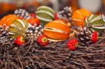 Traditional Christmas Aromatic Dry Fruits Stock Photo