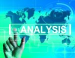 Analysis Map Displays Internet Or International Data Analyzing Stock Photo