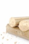 Briquettes And Granulated Firewood Stock Photo