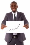 Businessman With Chart Stock Photo