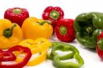 Colorful Bell Peppers Stock Photo