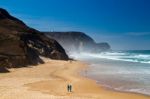 Beautiful Beach In Sagres Stock Photo