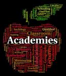 Academies Word Shows Military Academy And College Stock Photo