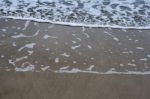 Sand Beach With Blue Ocean Stock Photo