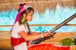 Karen Tribal Girl From Padaung Long Neck Hill Tribe Village Stock Photo