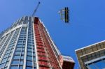 Construction Of The South Bank Tower In London Stock Photo