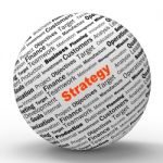 Strategy Sphere Definition Shows Successful Planning Or Manageme Stock Photo