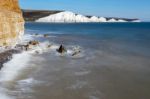 View Of The Sussex Coastline From Hope Gap Stock Photo