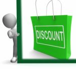 Discount Shopping Sign Means Cut Price Or Reduce Stock Photo