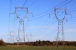 Electric Pylons Stock Photo