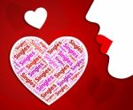 Singles Heart Shows Romantic Relationship And Meeting Stock Photo