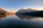 View Of Lake Como From Mandello Del Lario Stock Photo