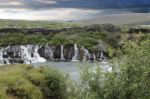 Barnafossar Iceland , August 2017 Stock Photo