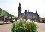 The Hague, Netherlands - May 8, 2015: Reporters At The Peace Pal Stock Photo