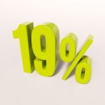 Percentage Sign, 19 Percent Stock Photo