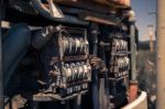 Old Rustic Fuel Pump In The Countryside Stock Photo