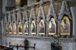 Religious Paintings In Winchester Cathedral Stock Photo