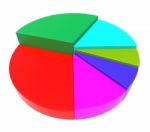 Pie Chart Represents Financial Report And Data Stock Photo