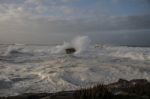 The Sea Crashes Hard On The Coasts Of Galicia, Stock Photo