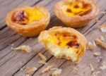 Portuguese Egg Tart Stock Photo