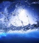 Splashing Blue Water Use As Nature Background ,backdrop And Natu Stock Photo