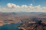 Aerial View Of Lake Mead Stock Photo