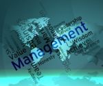 Management Words Shows Directors Bosses And Head Stock Photo