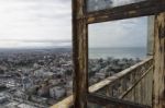 Italian City Reflected On The Mirror Stock Photo