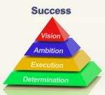 Success Pyramid Stock Photo