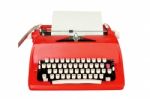 Vintage Typewriter Isolated Stock Photo